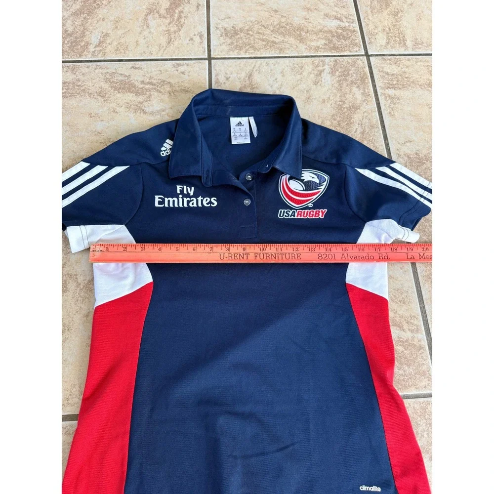Adidas USA Rugby Fly Emirates Polo Shirt & Canterbury Shorts Set Medium Navy